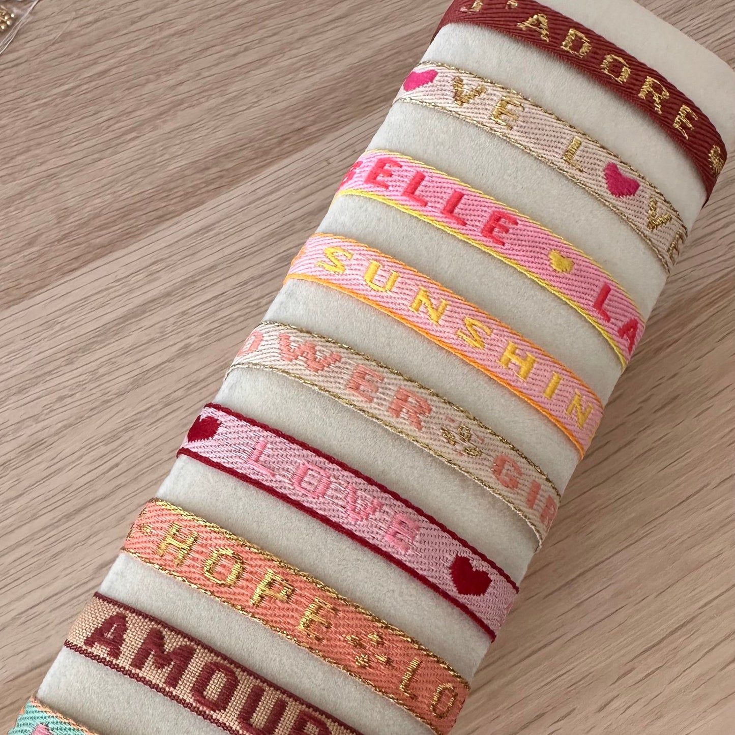 Bracelet ruban message