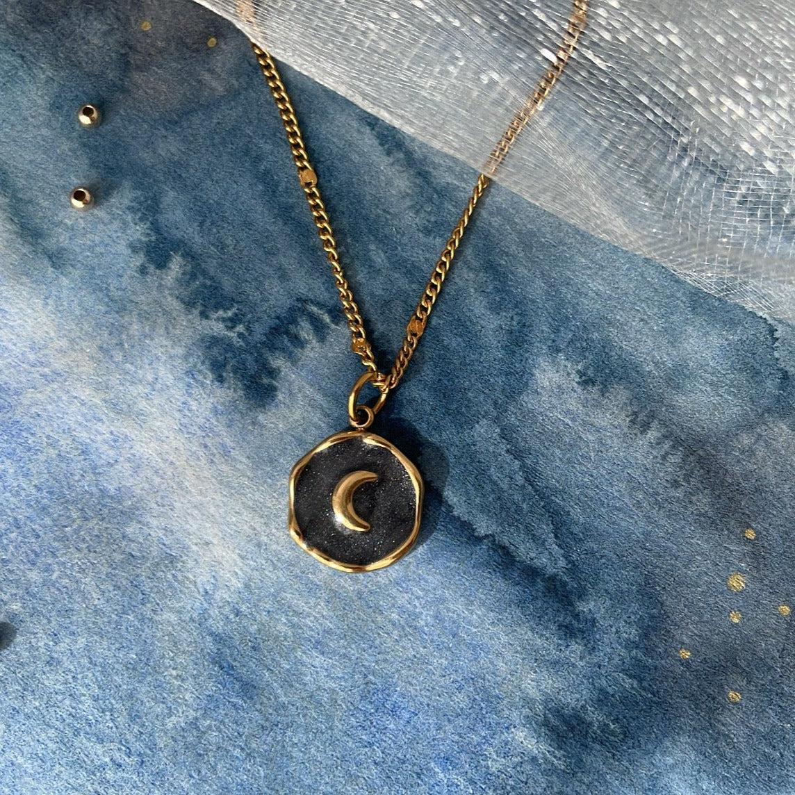 Collier chaine Lune
