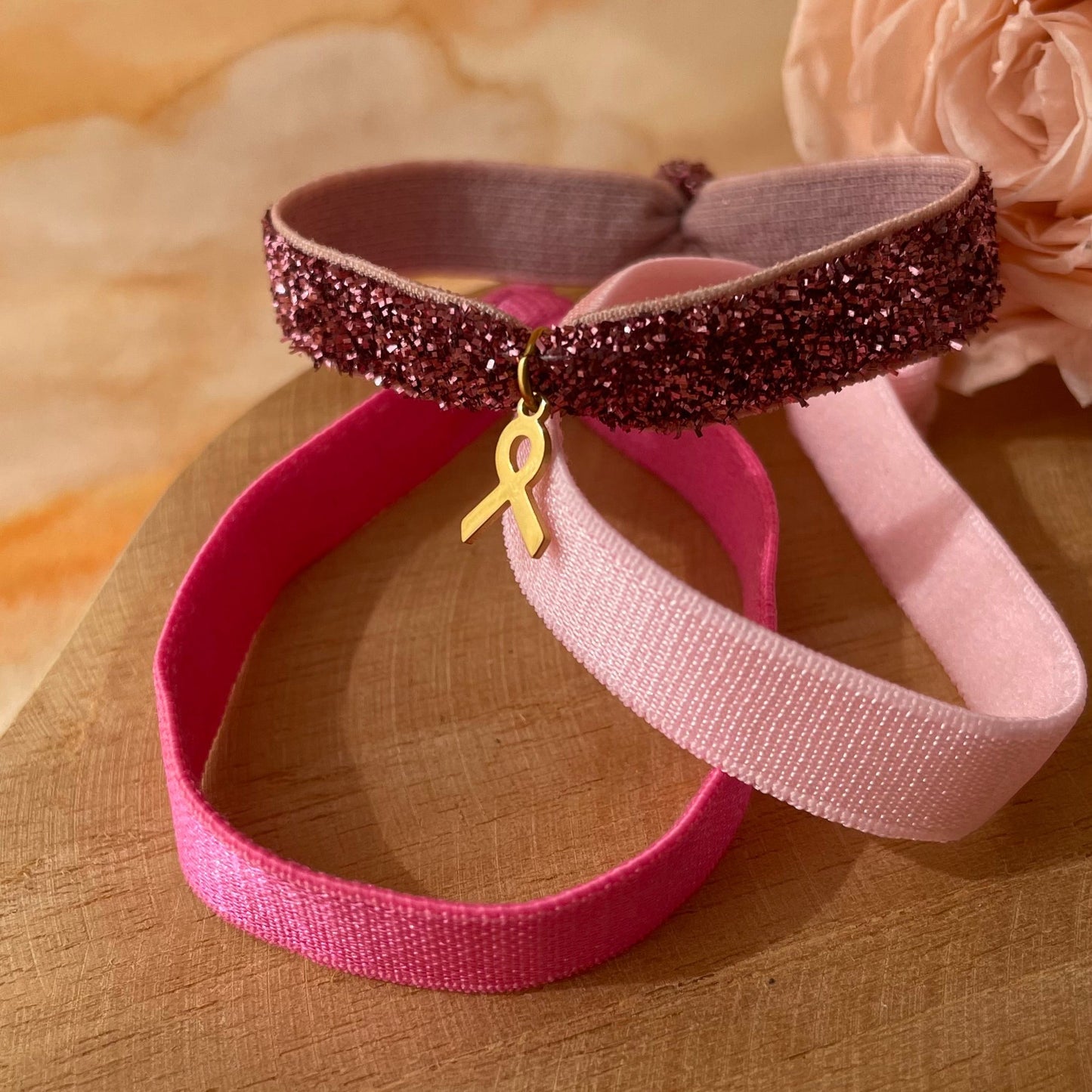 Bracelet élastique Octobre Rose