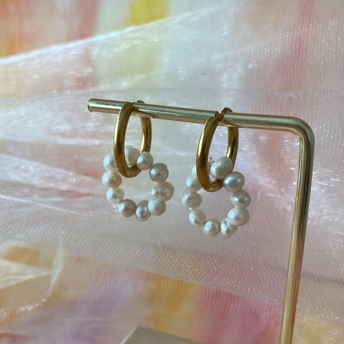 Boucles perle d'eau douce