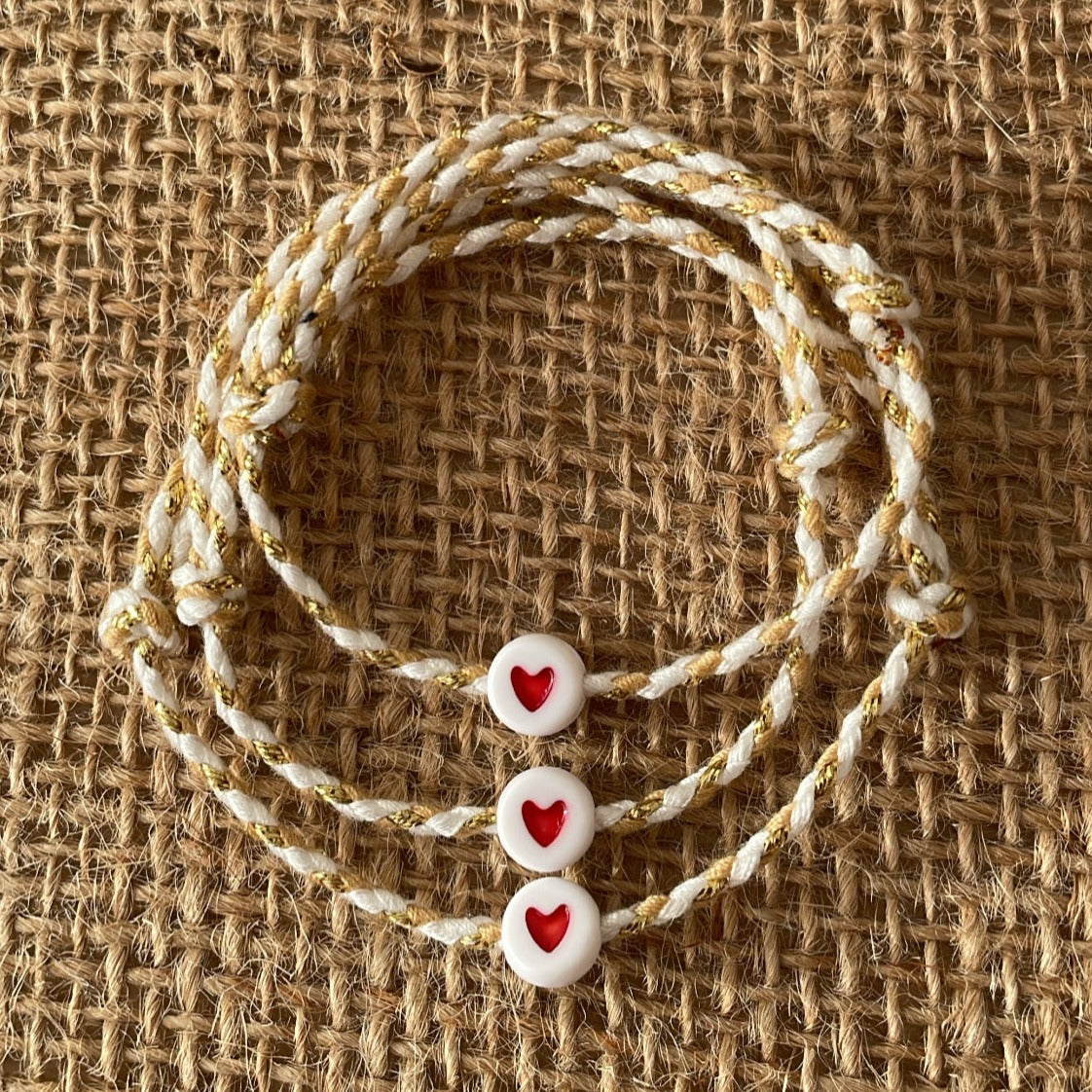 Bracelet fil coeur