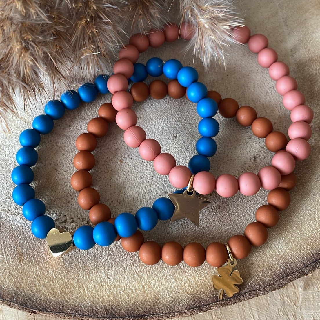Bracelet personnalisé perle ronde mat