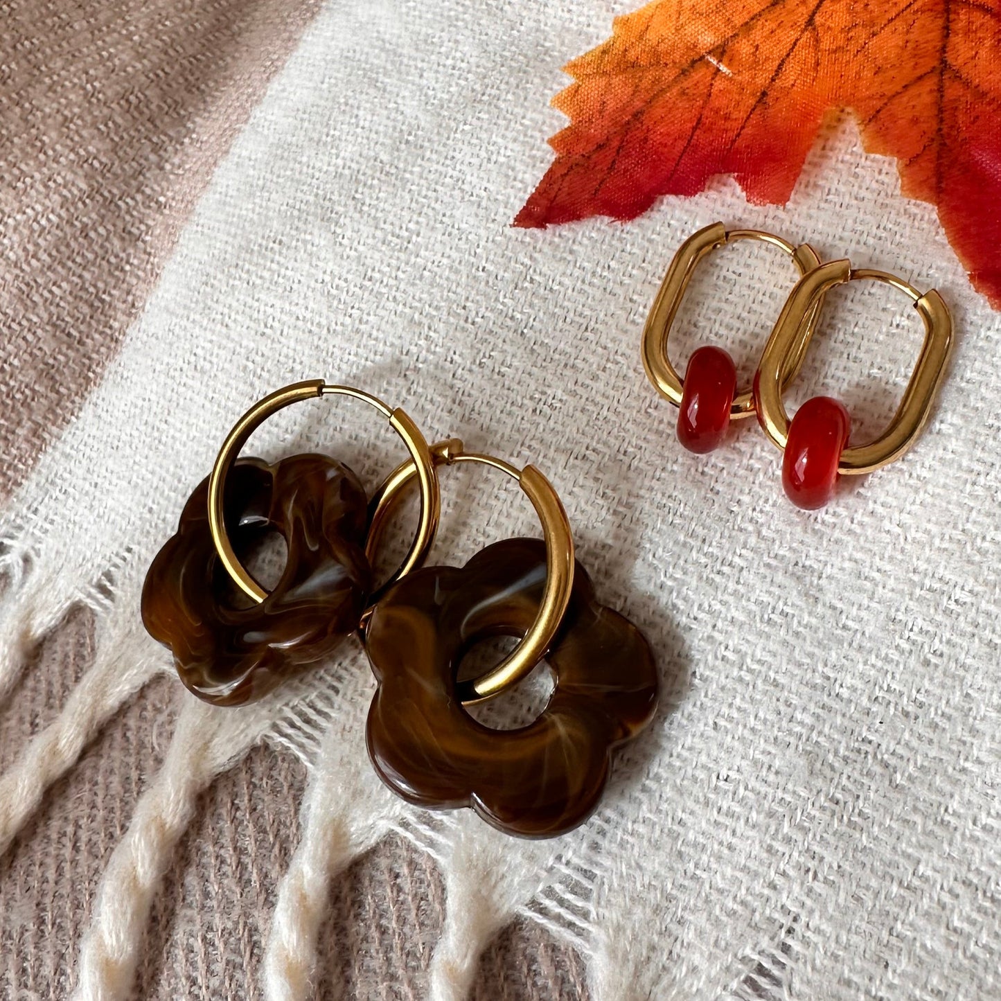 Boucles d'oreilles grandes fleurs