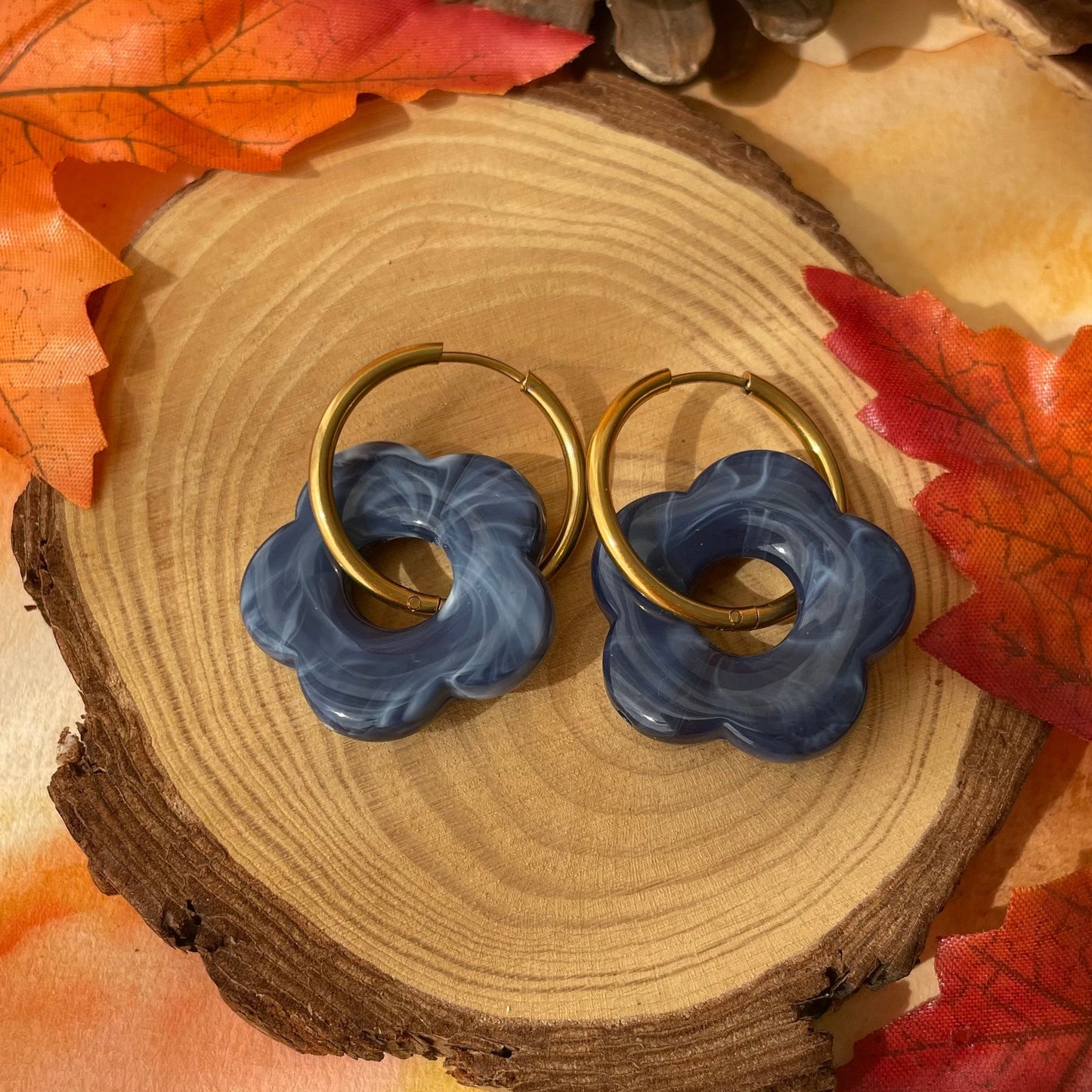 Boucles d'oreilles grandes fleurs