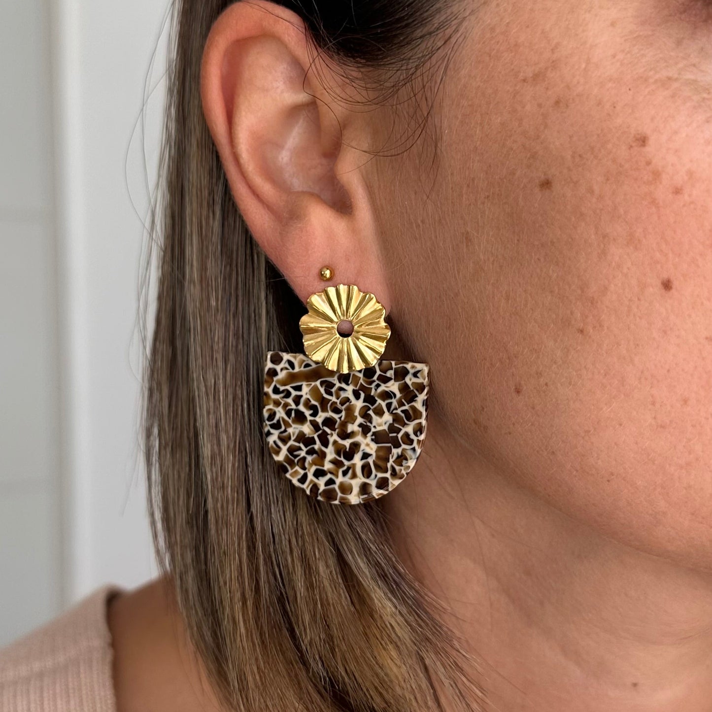Boucles pendant acrylique