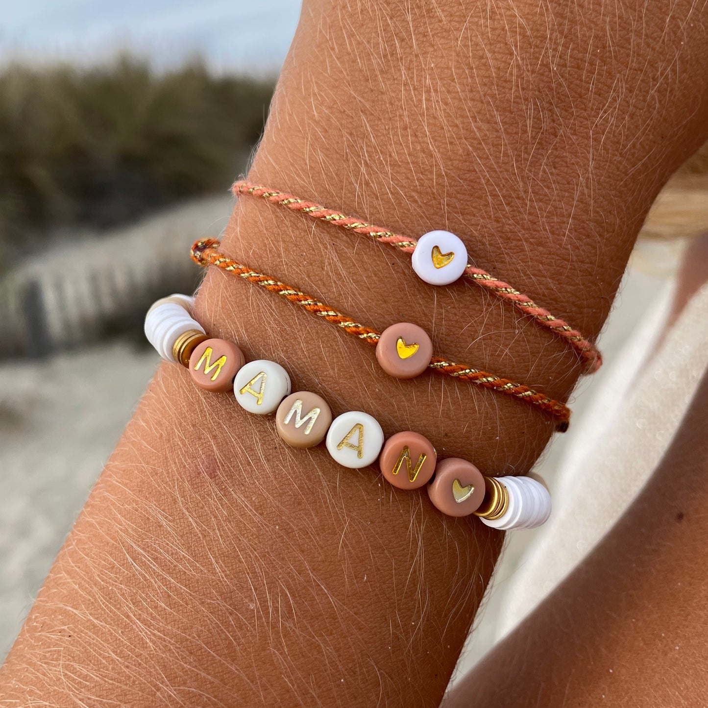 Bracelet personnalisé en perle heishi