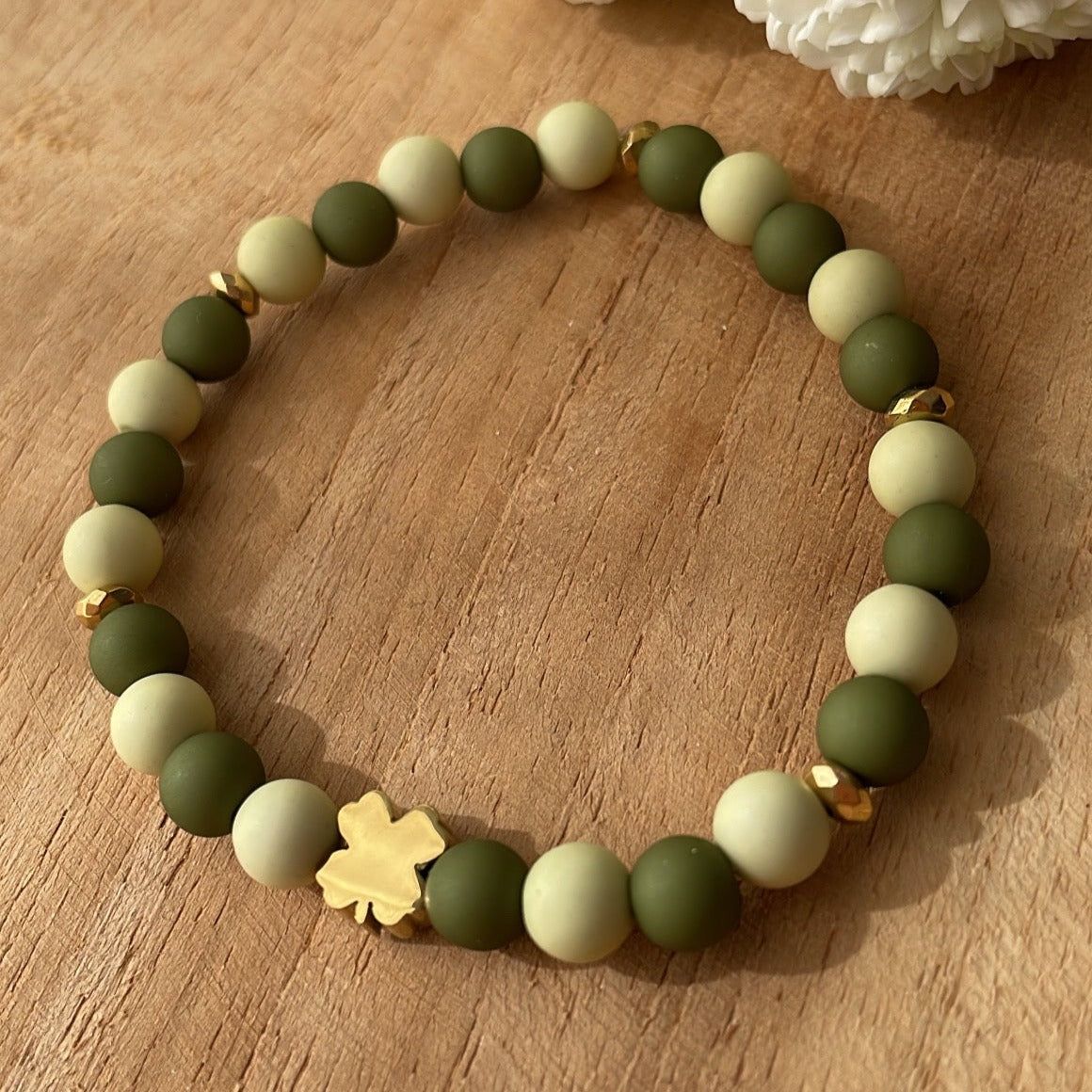 Bracelet personnalisé perle ronde mat