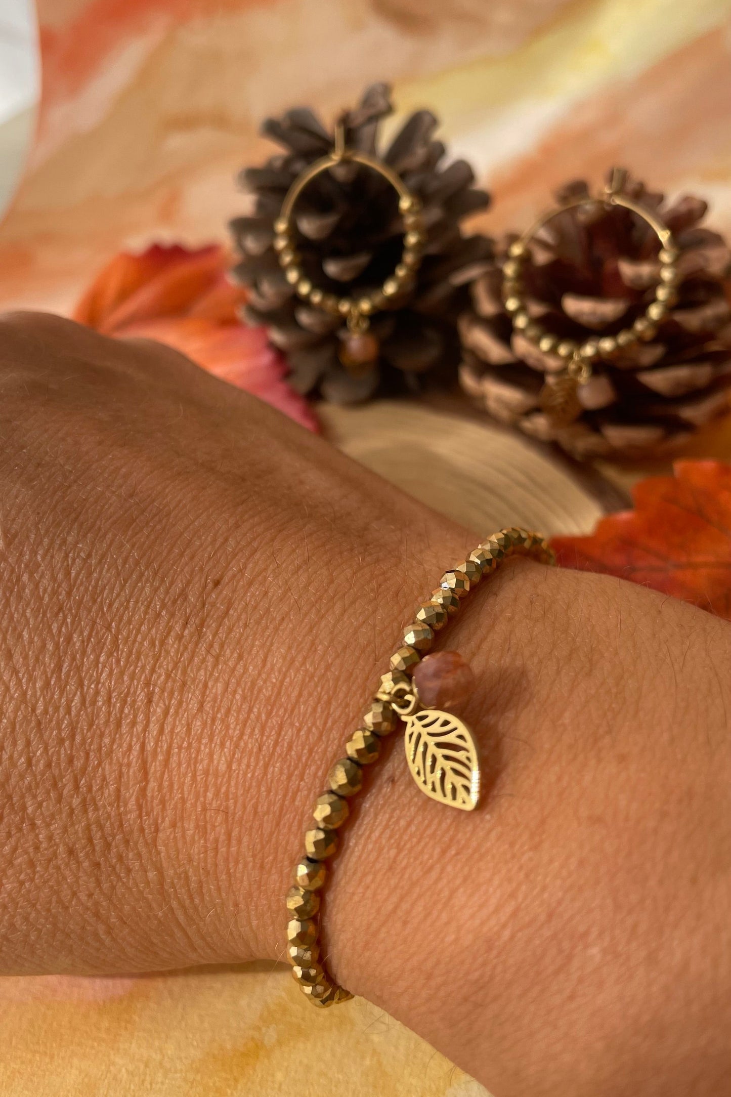 Bracelet perles à facettes