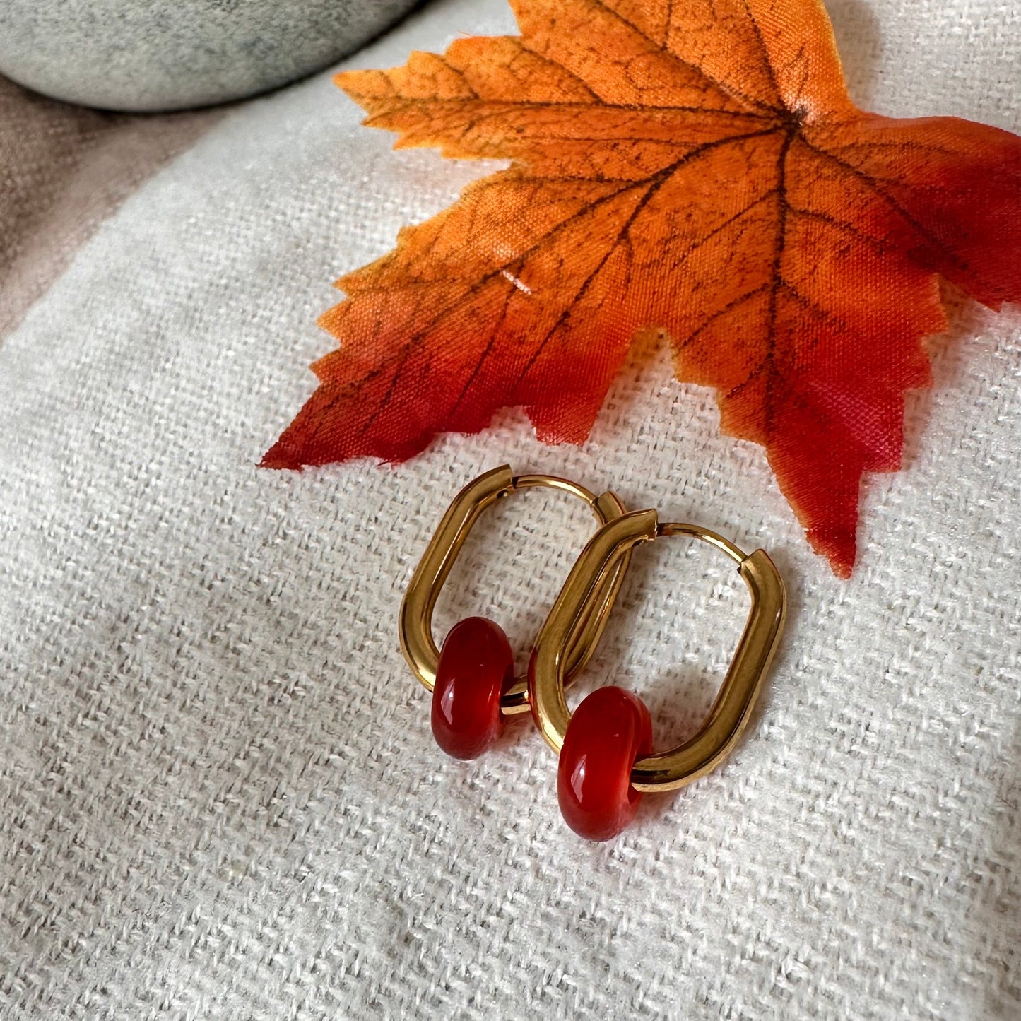 Boucles anneau perle naturelle