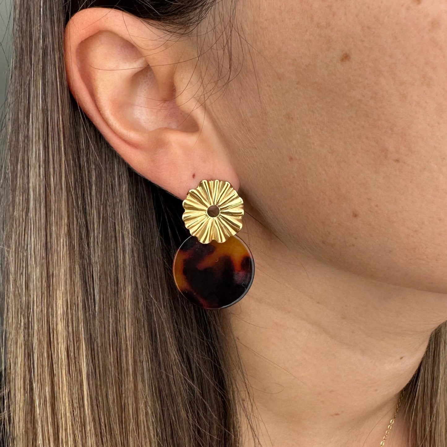 Boucles pendant acrylique