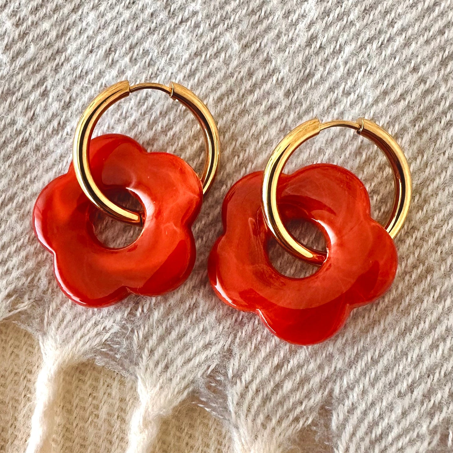 Boucles d'oreilles grandes fleurs