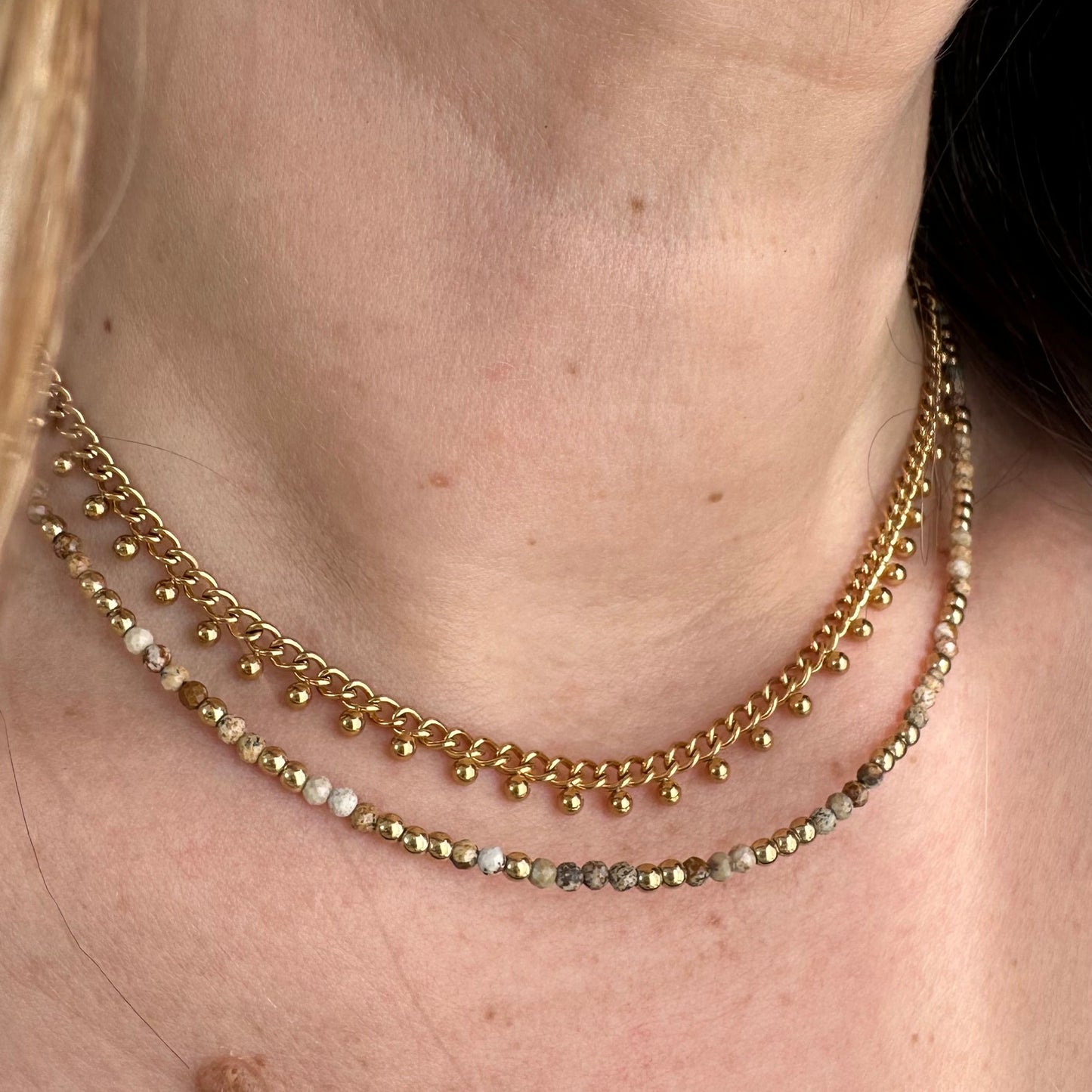 Collier chaine boules