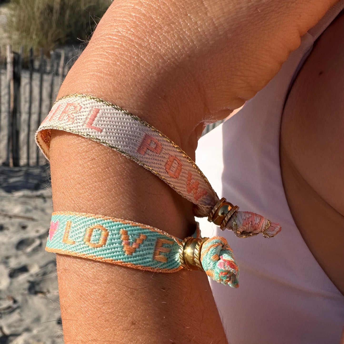 Bracelet ruban message