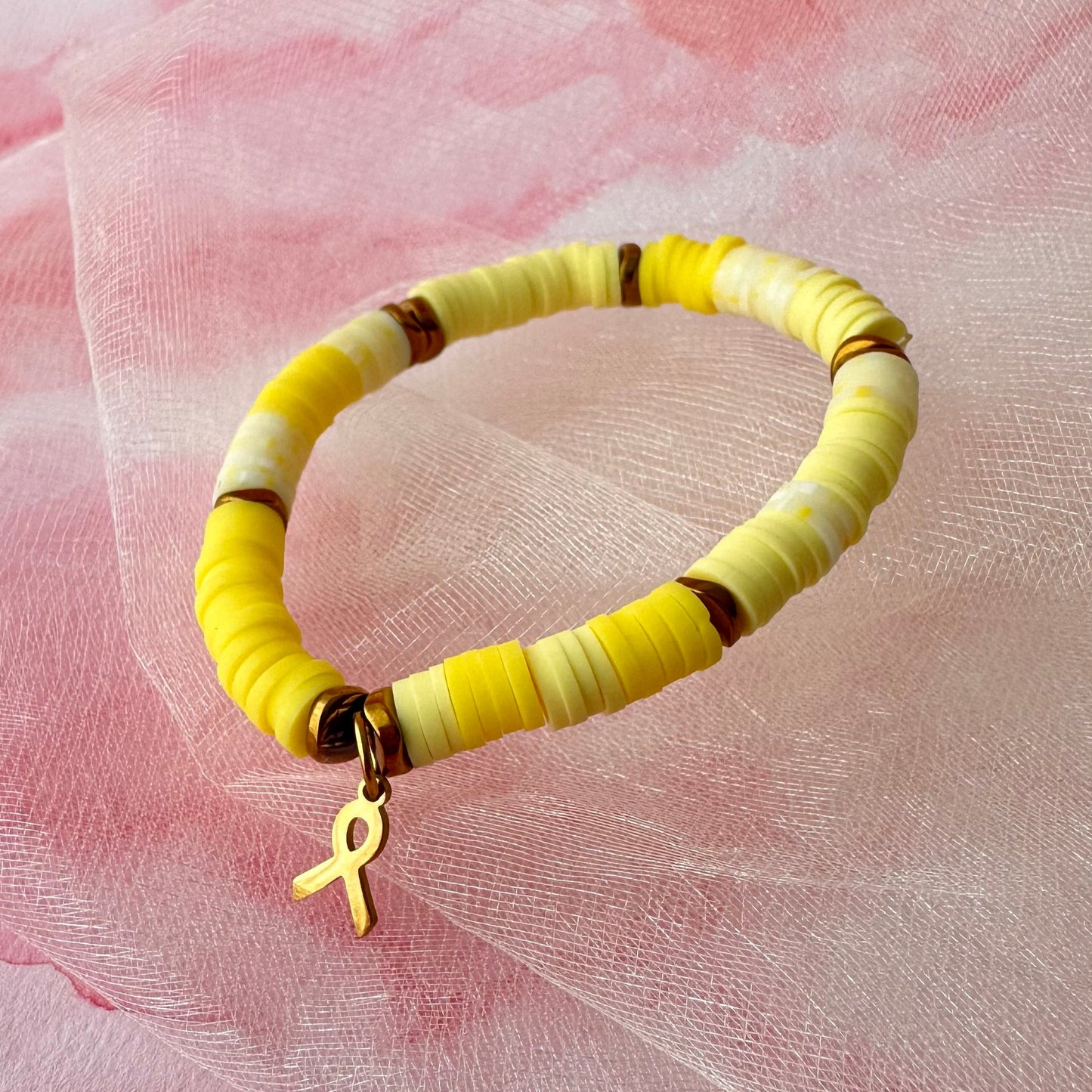 Bracelet Ruban Jaune