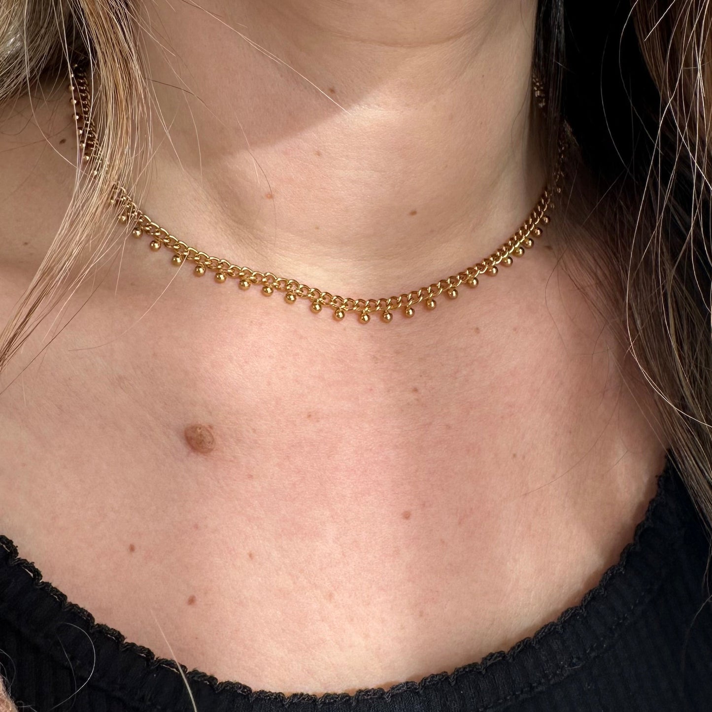 Collier chaine boules