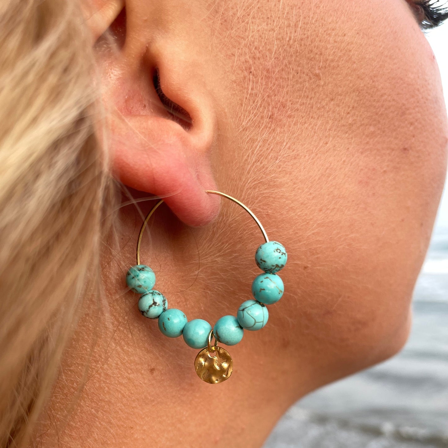 Boucles d'oreilles perles rondes