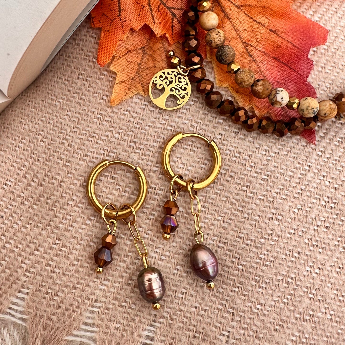 Boucles perles et chaine