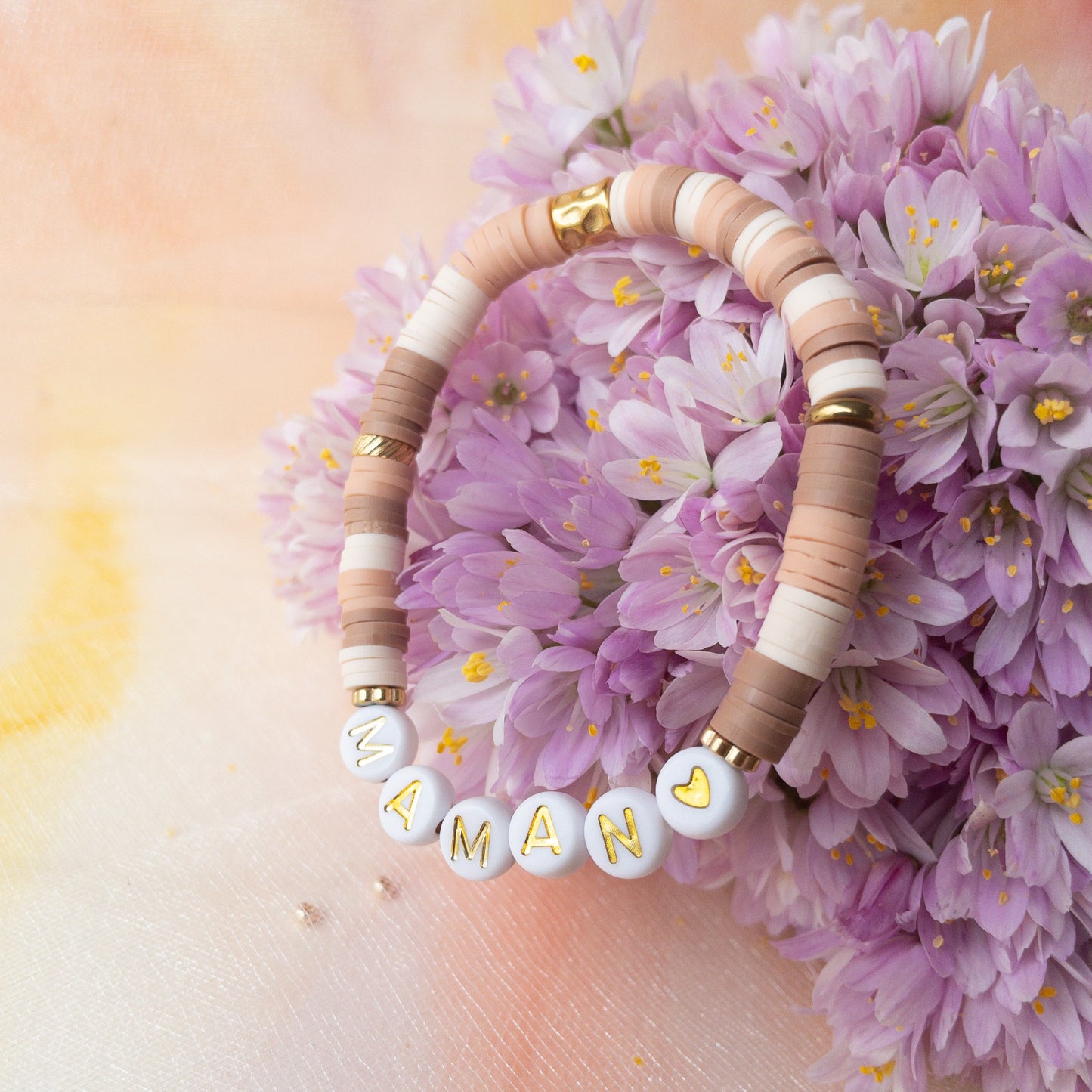 Bracelet personnalisé en perle heishi