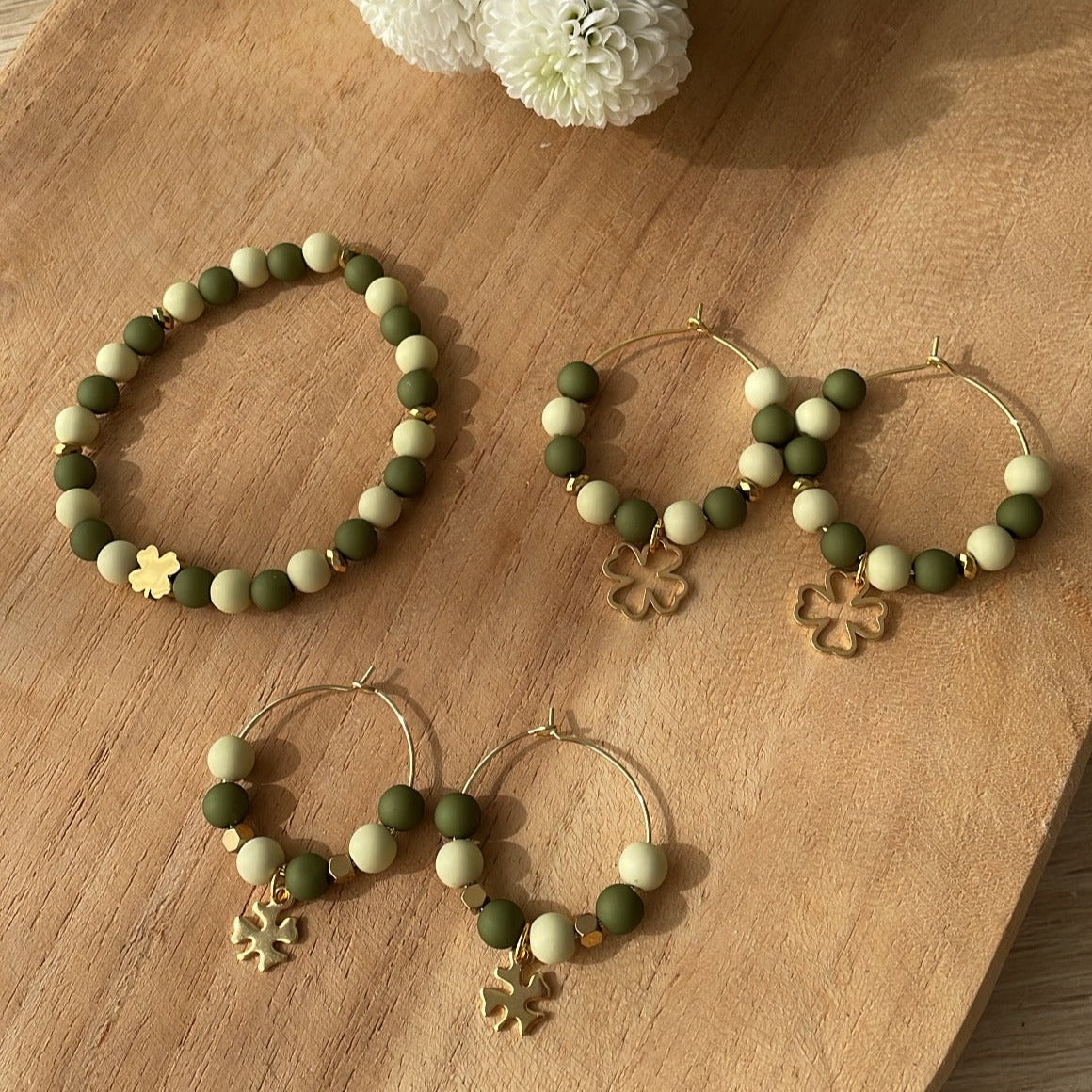 Bracelet personnalisé perle ronde mat