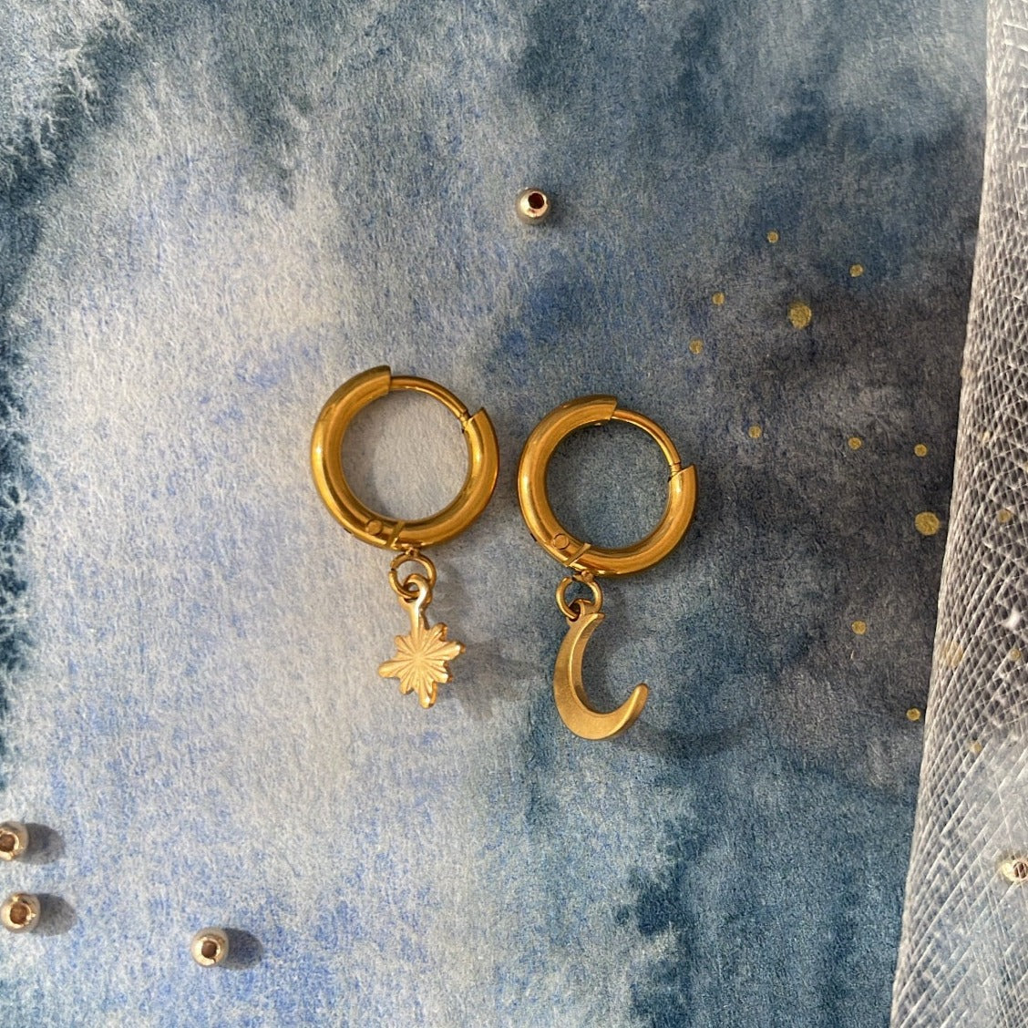 Boucles d'oreilles créole constellation