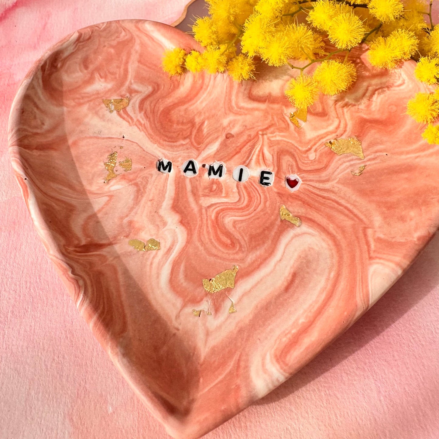 Coupelle Coeur mot personnalisé