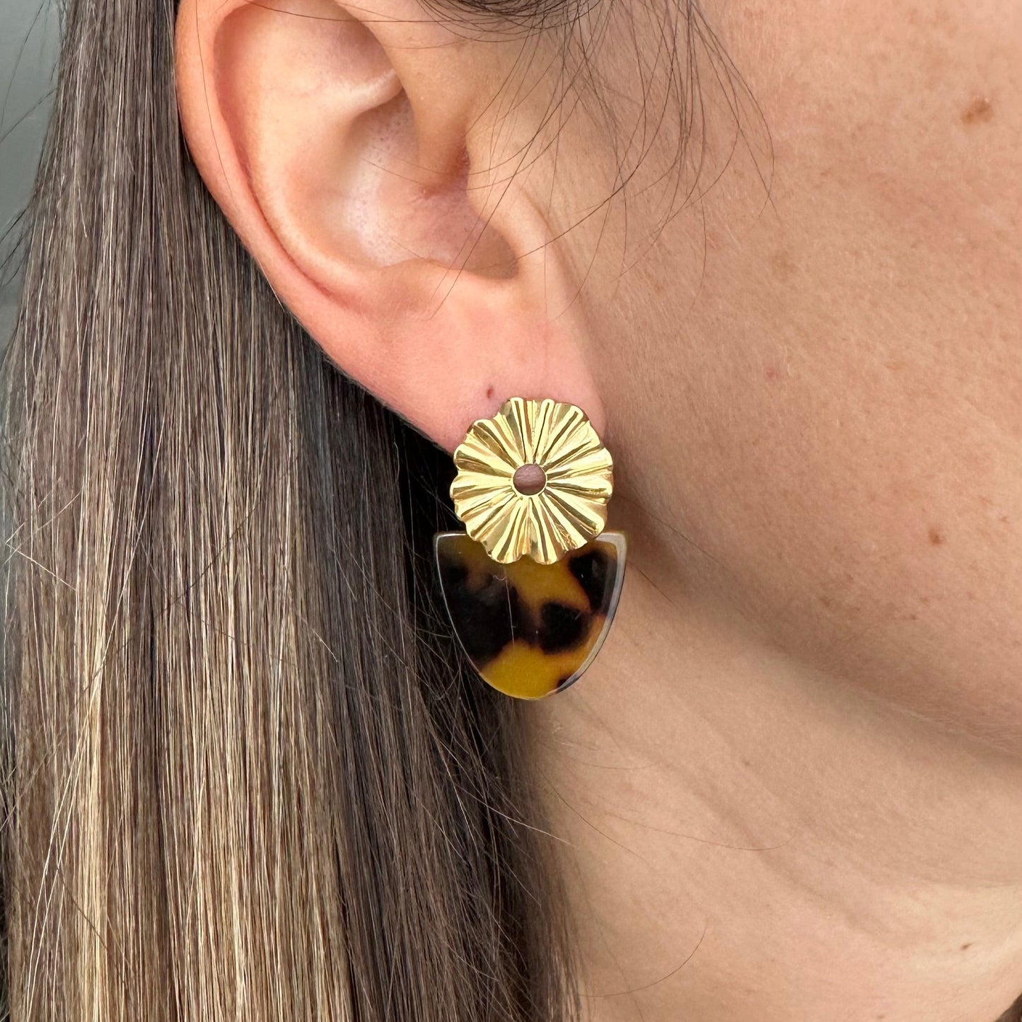 Boucles pendant acrylique