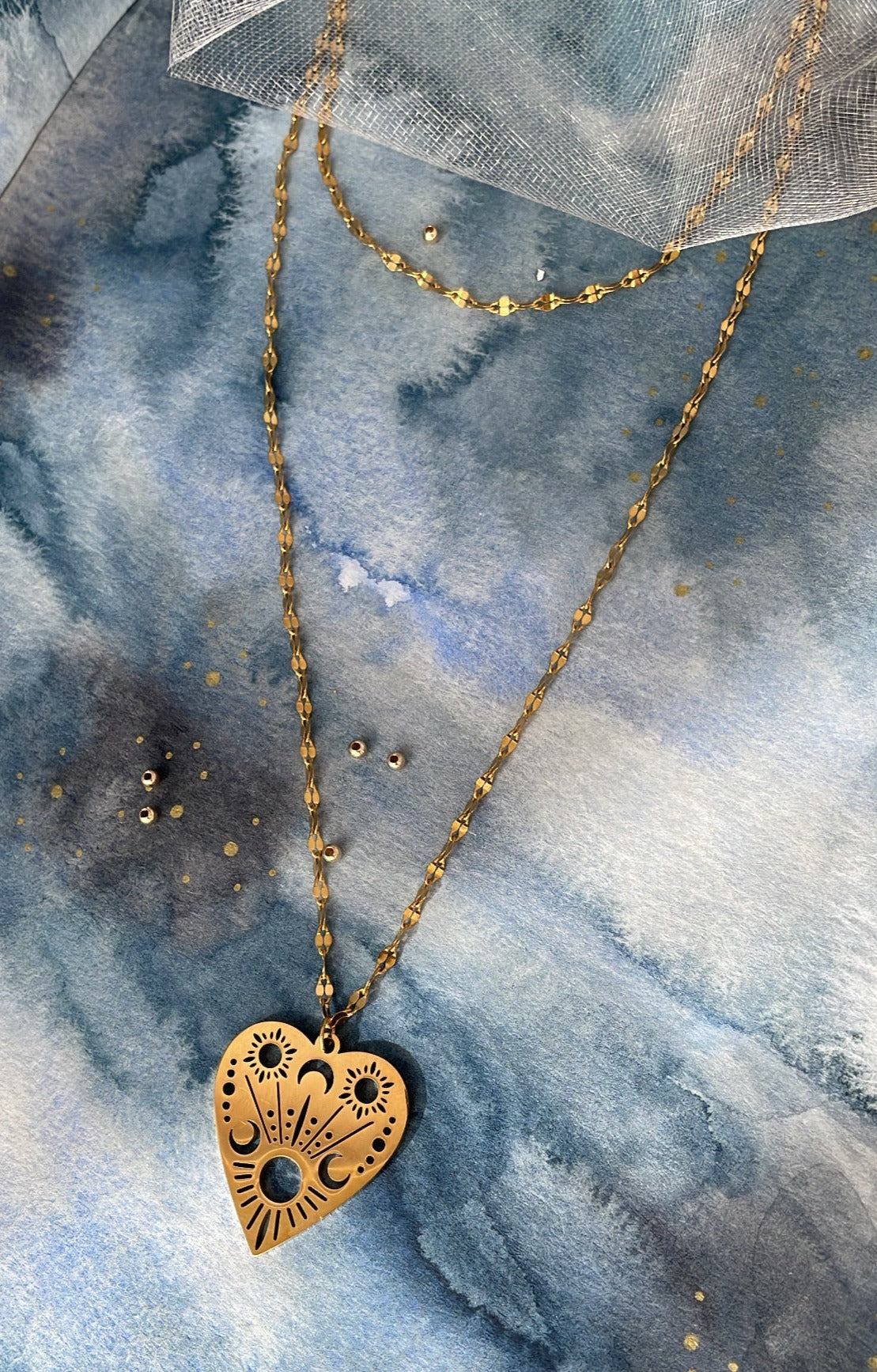 Collier double rang Coeur