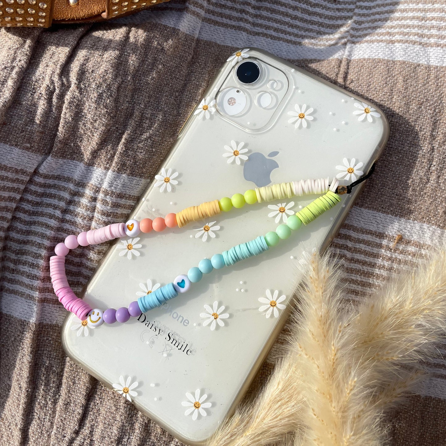 Grigri de téléphone perles heishi