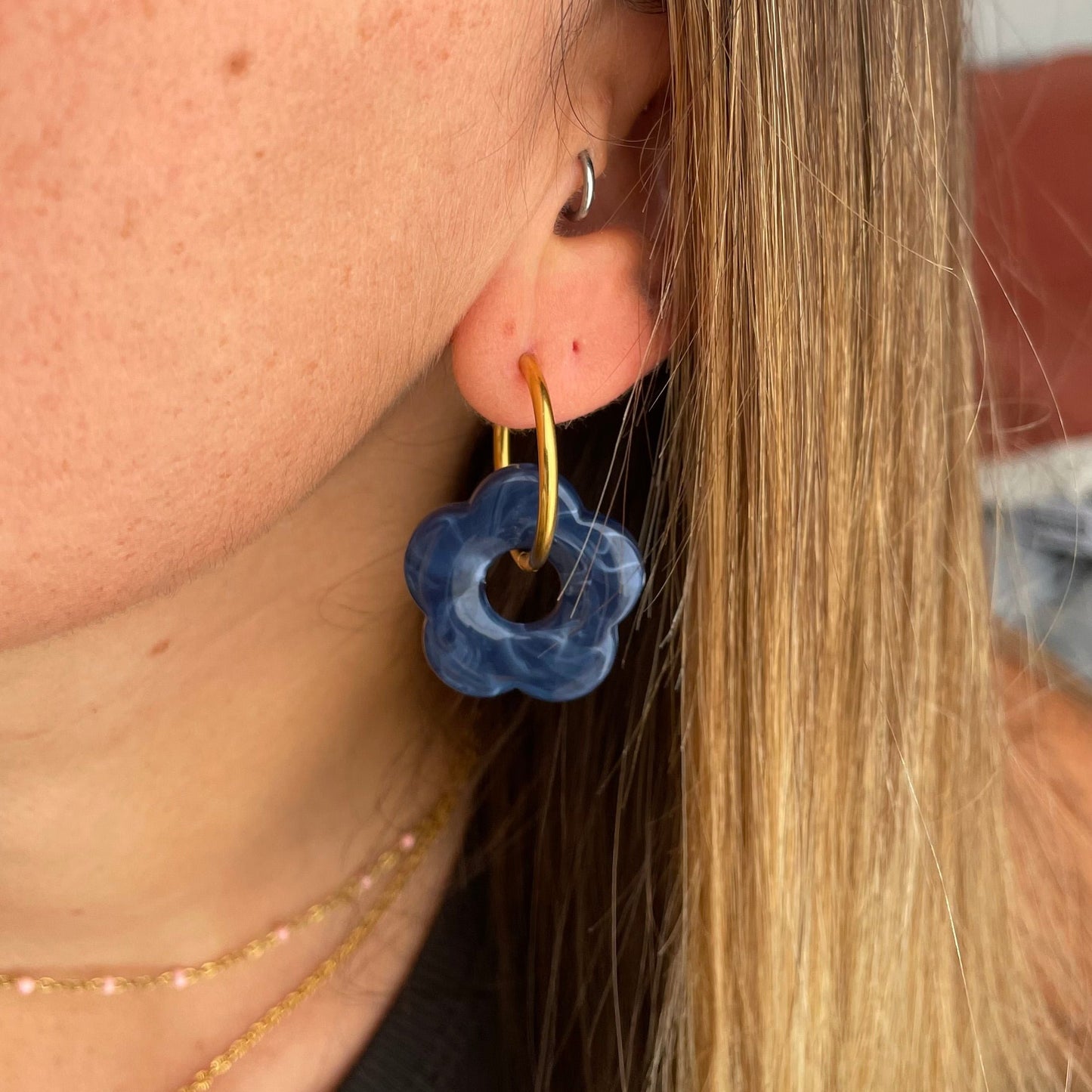 Boucles d'oreilles grandes fleurs