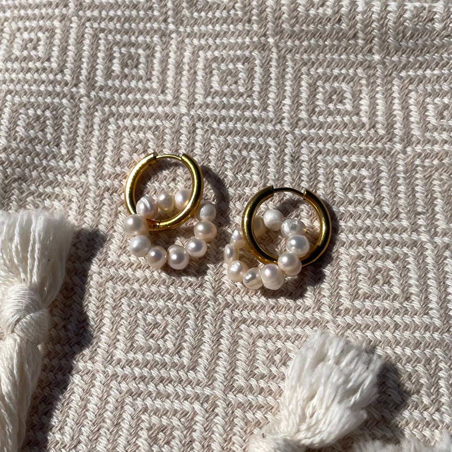 Boucles perle d'eau douce