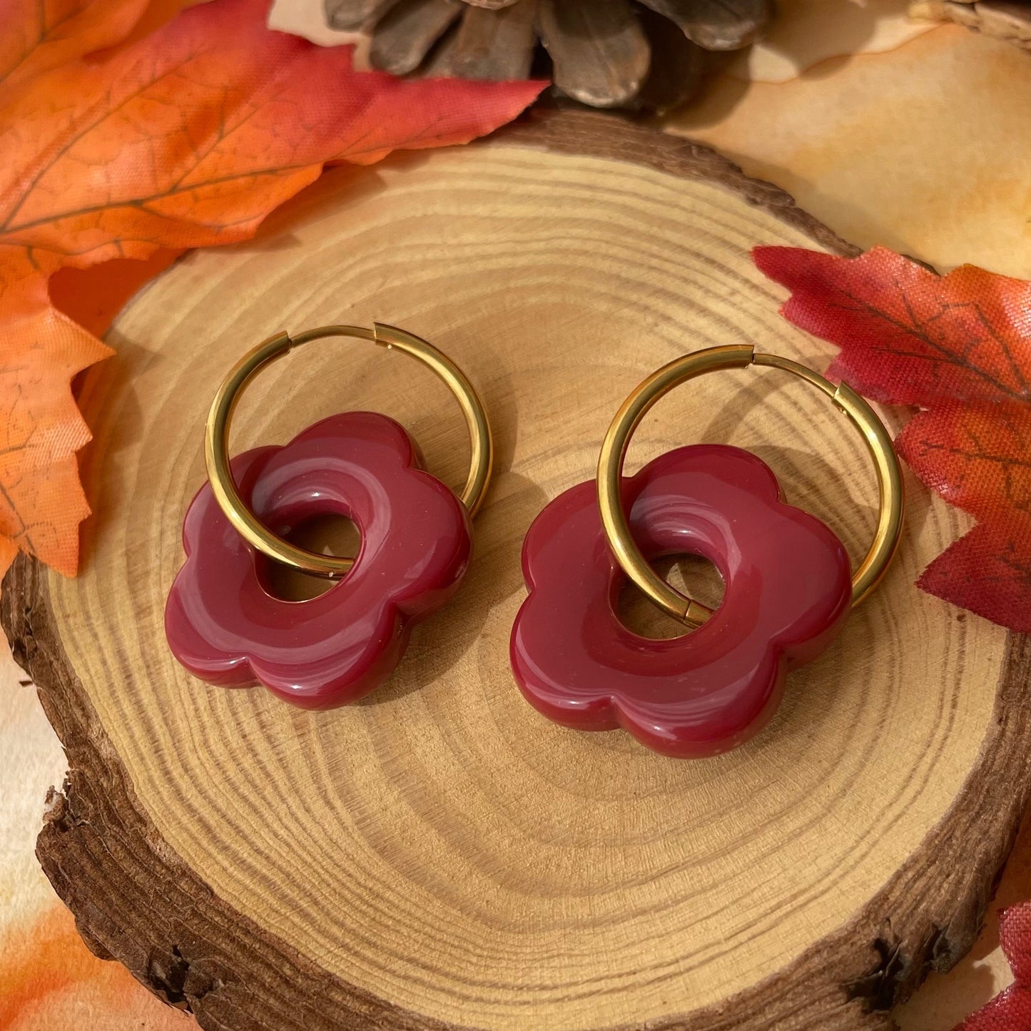 Boucles d'oreilles grandes fleurs