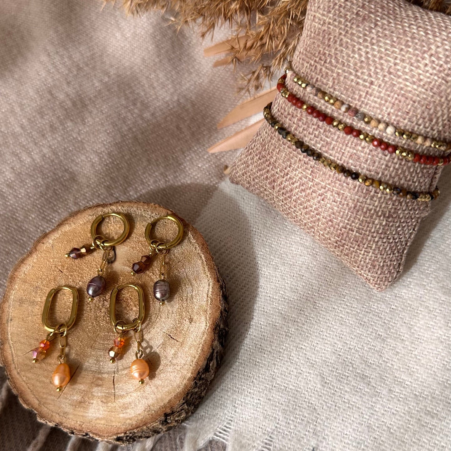 Bracelet perles naturelles à facettes