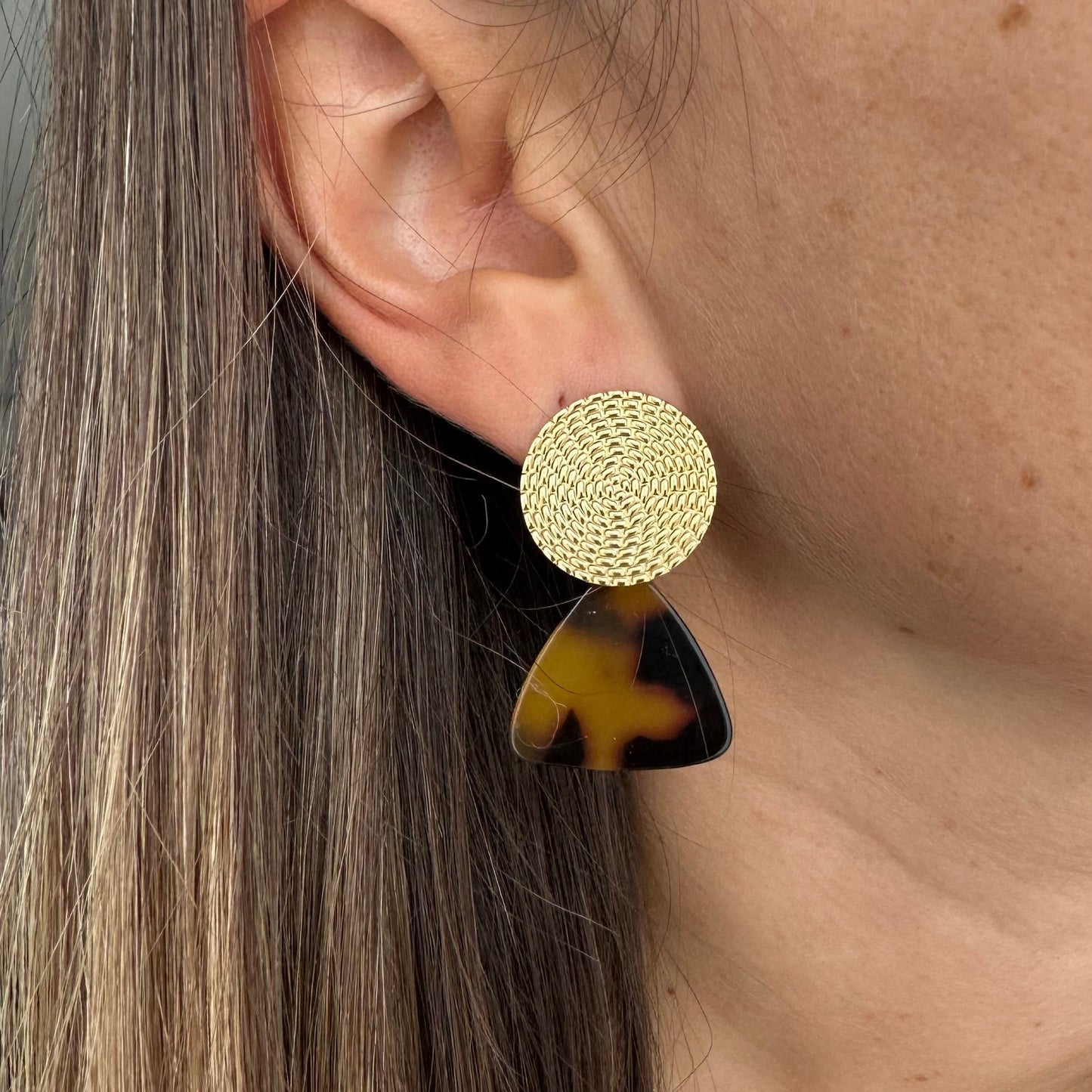 Boucles pendant acrylique