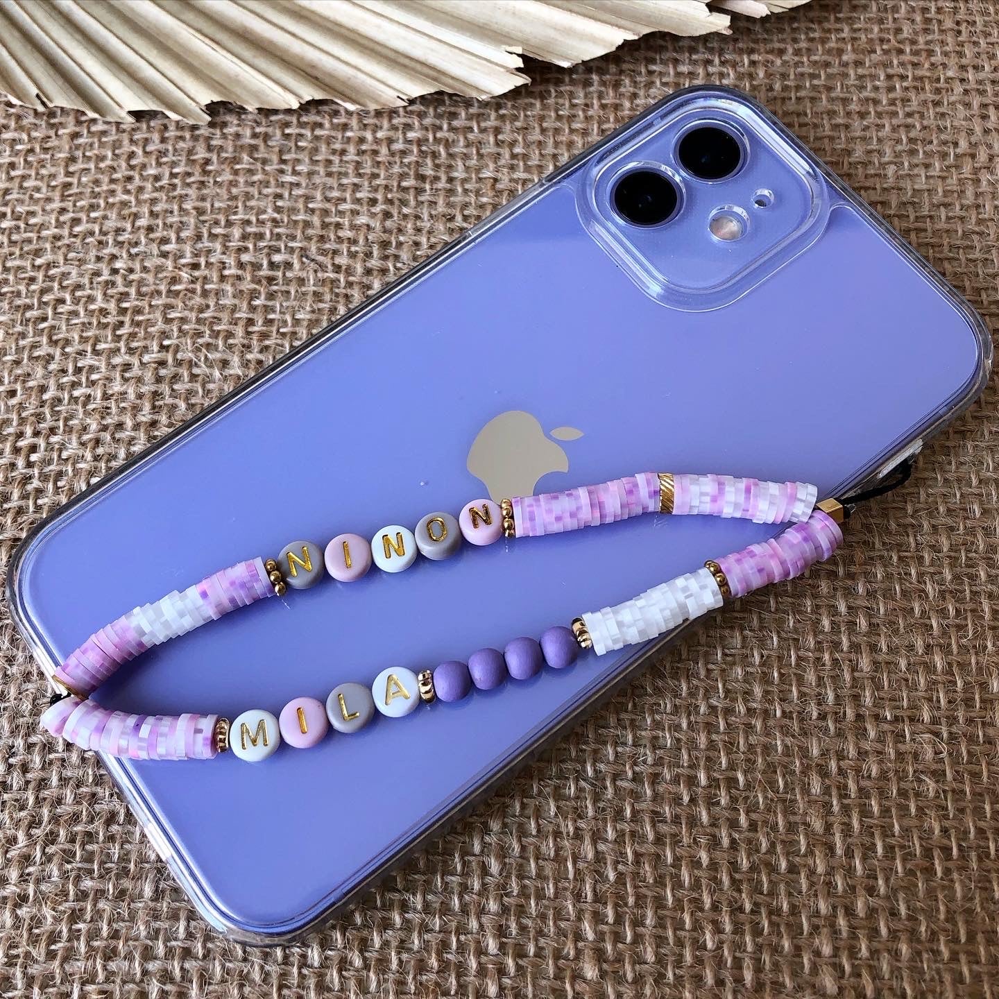 Grigri de téléphone perles heishi