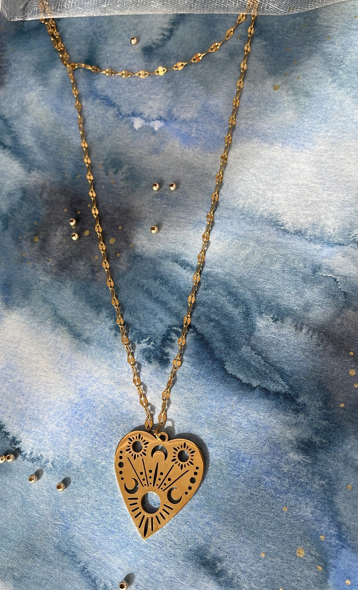 Collier double rang Coeur