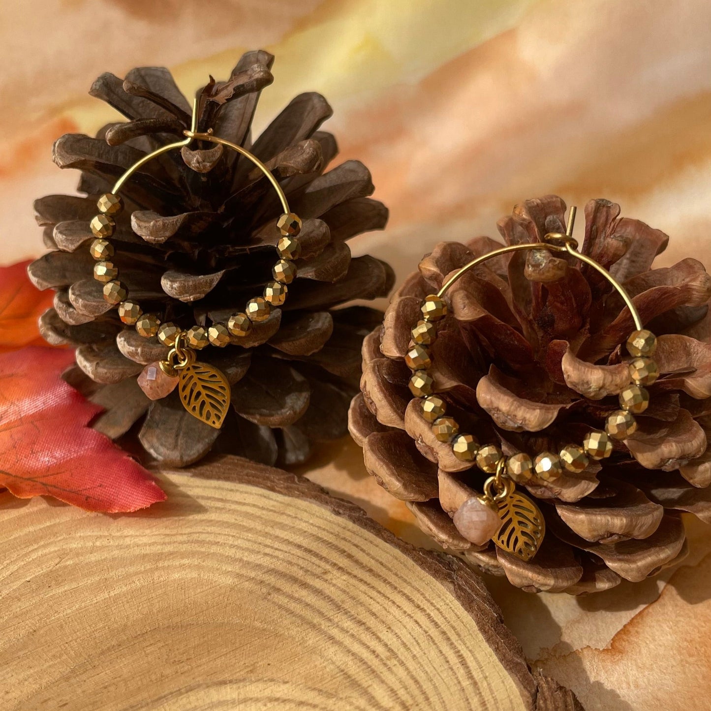 Boucles d'oreilles perle à facettes