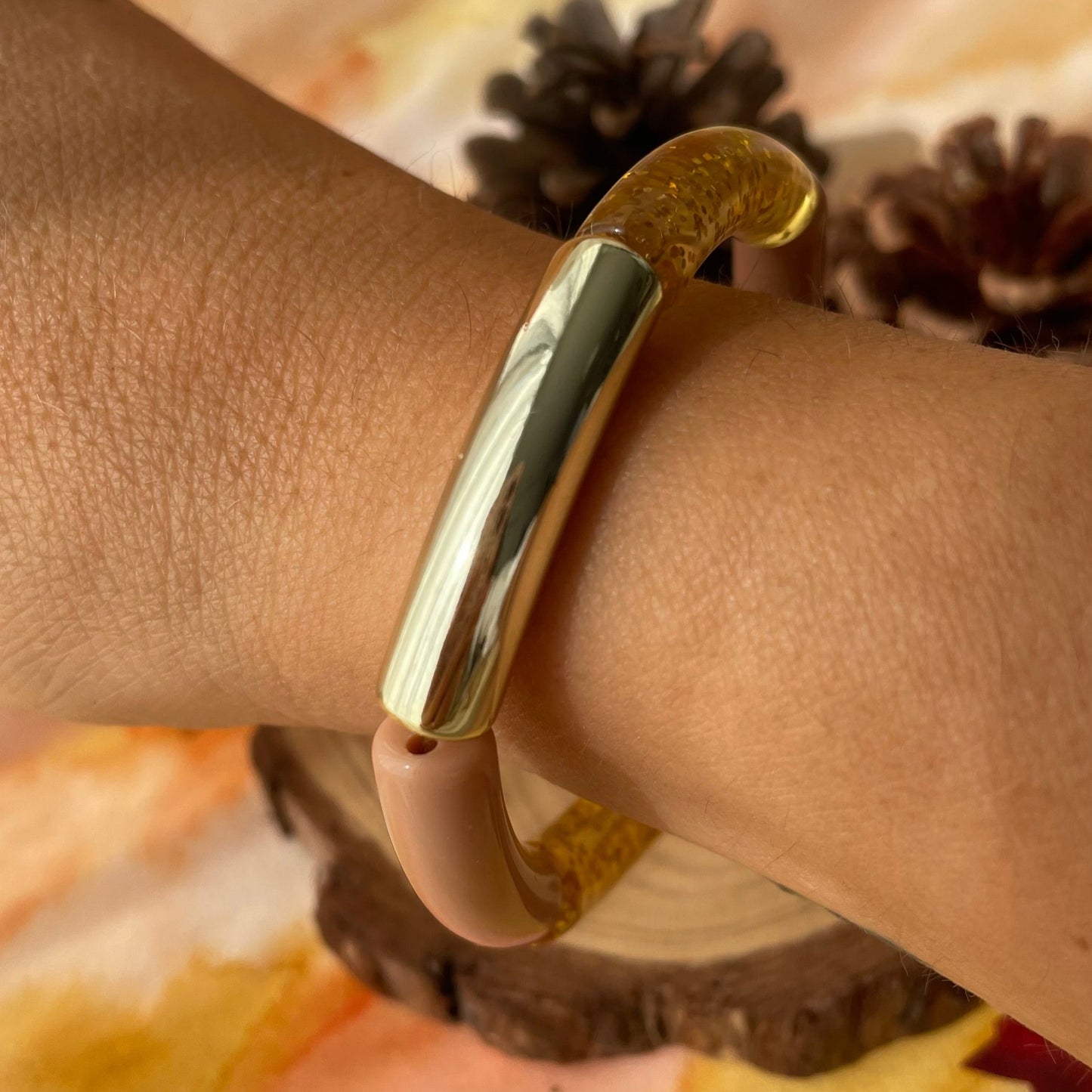 Bracelet perle nouille automne