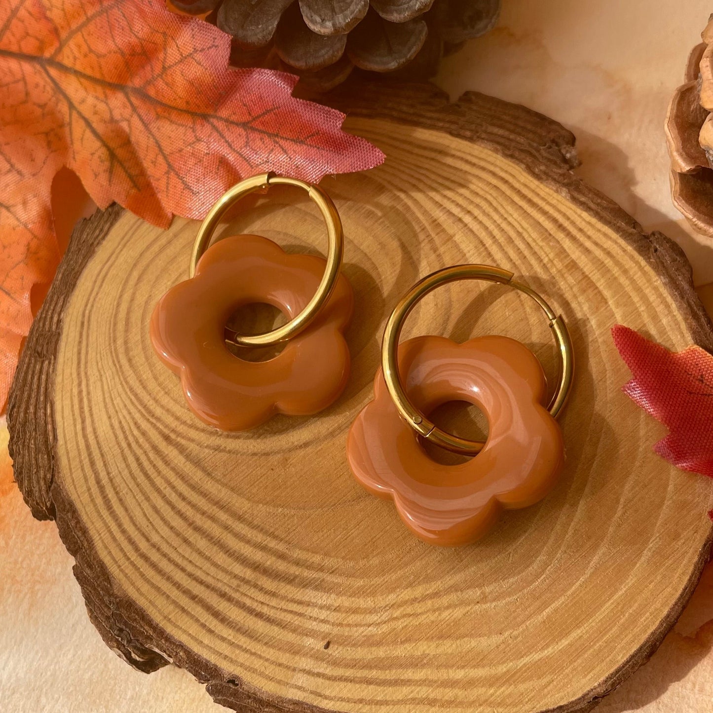 Boucles d'oreilles grandes fleurs