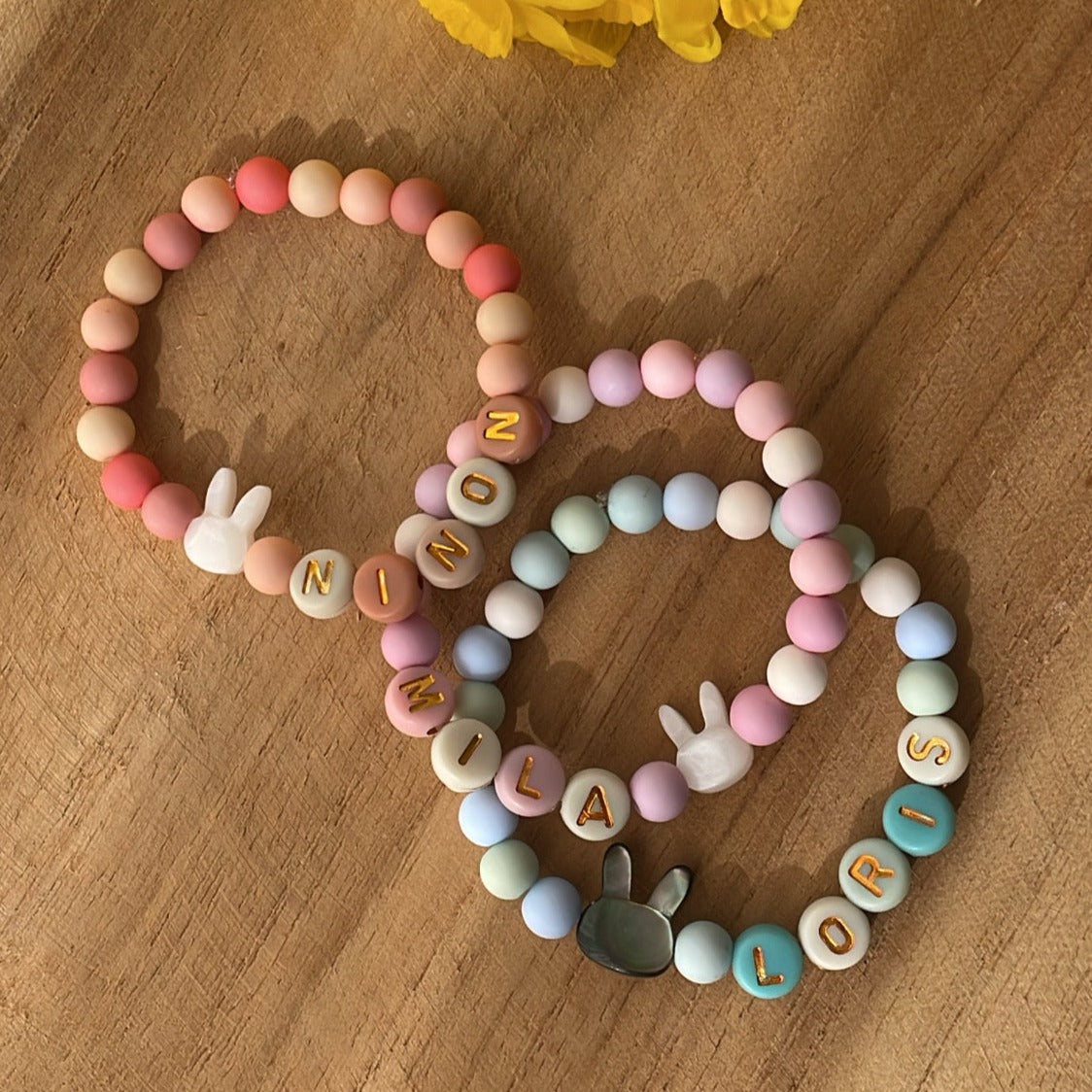Bracelet perles Lapin