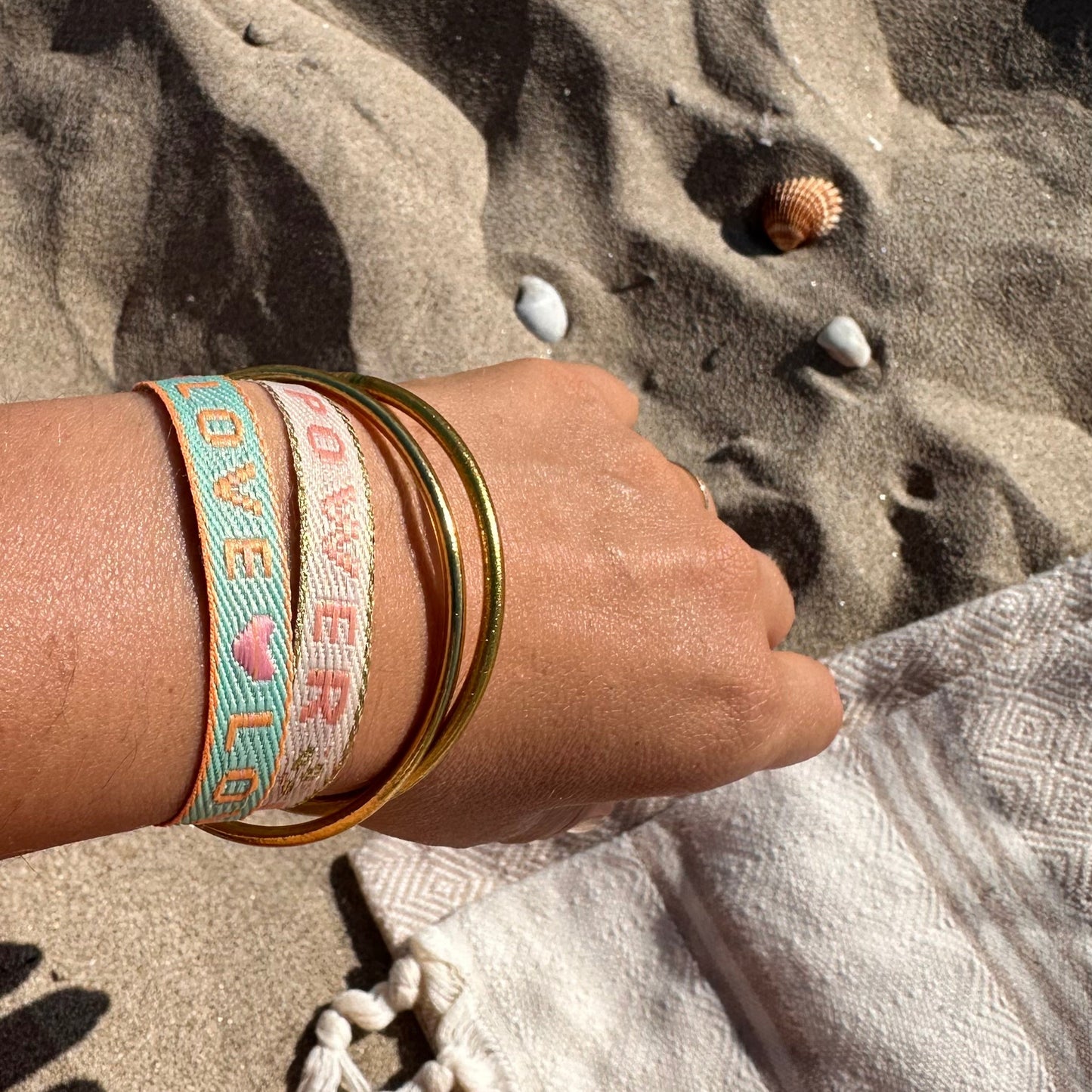 Bracelet ruban message