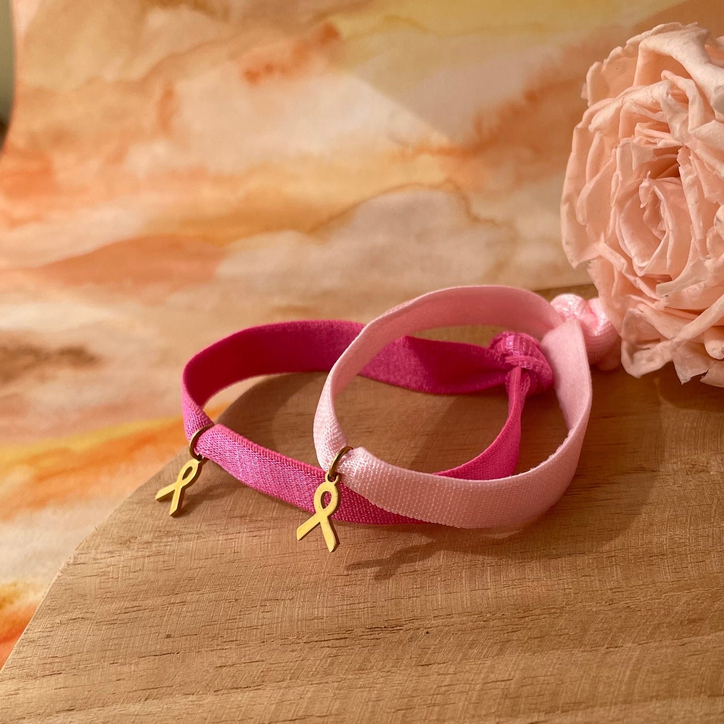 Bracelet élastique Octobre Rose