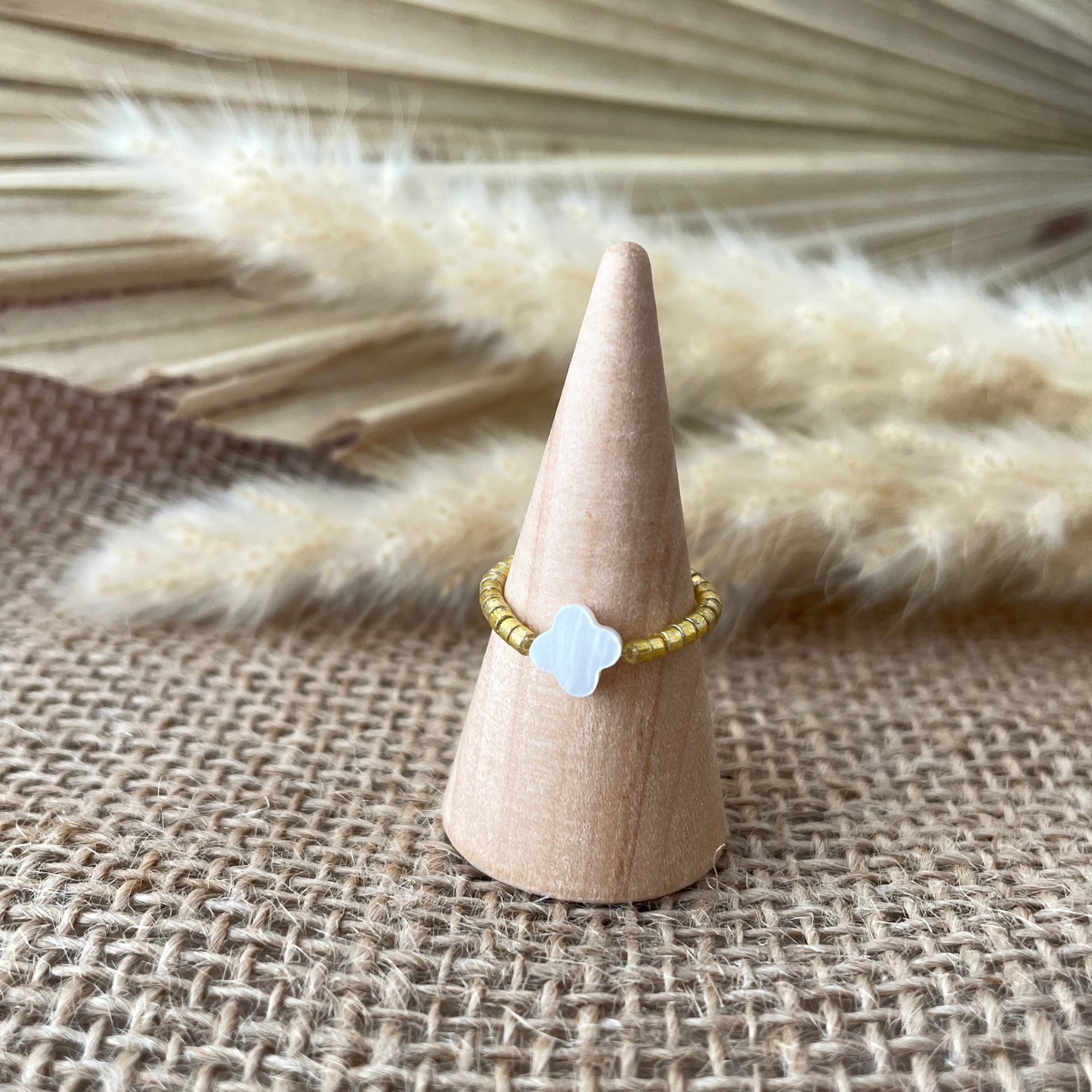 Bague perles élastique