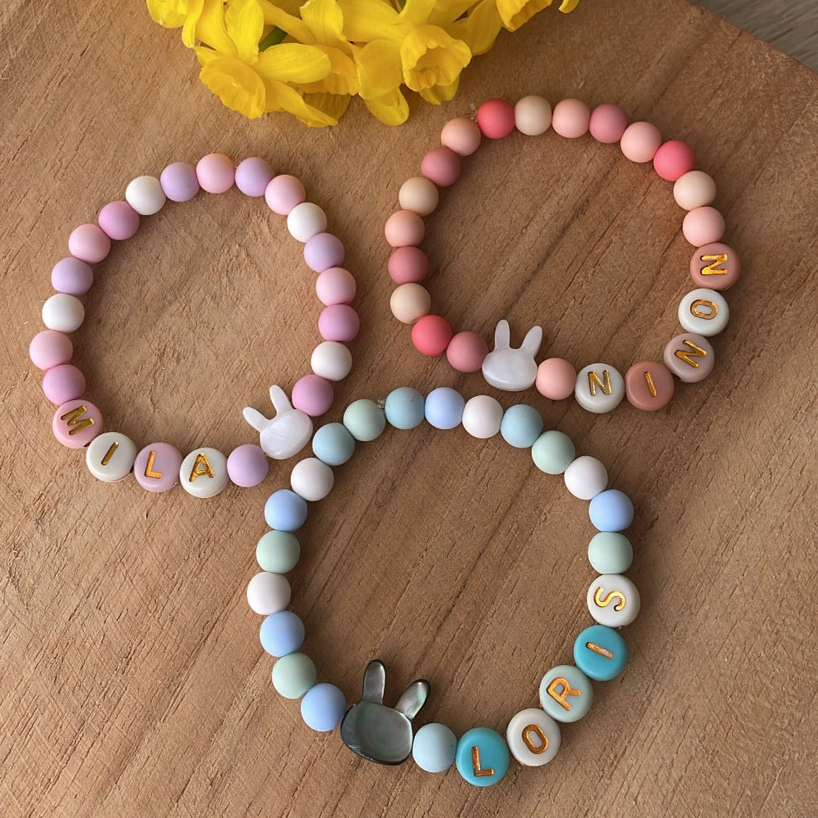 Bracelet perles Lapin