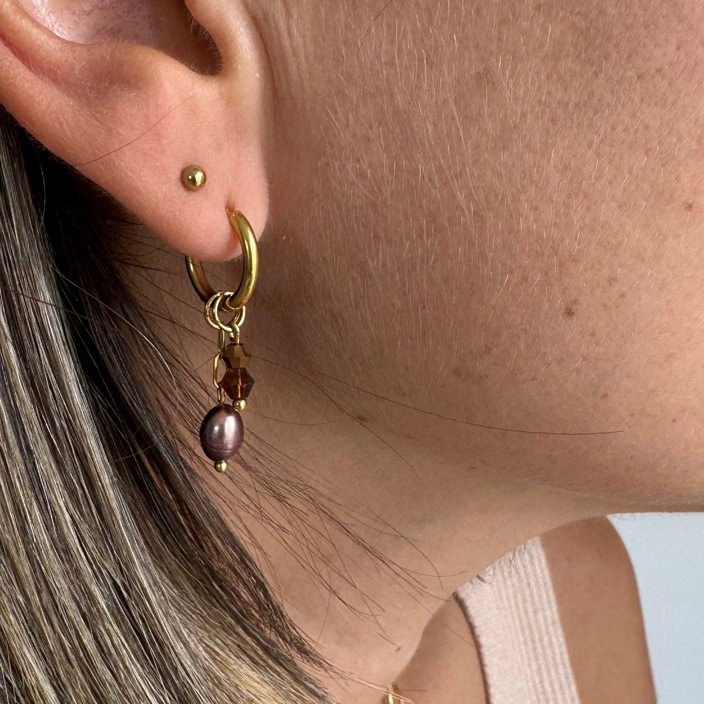 Boucles perles et chaine