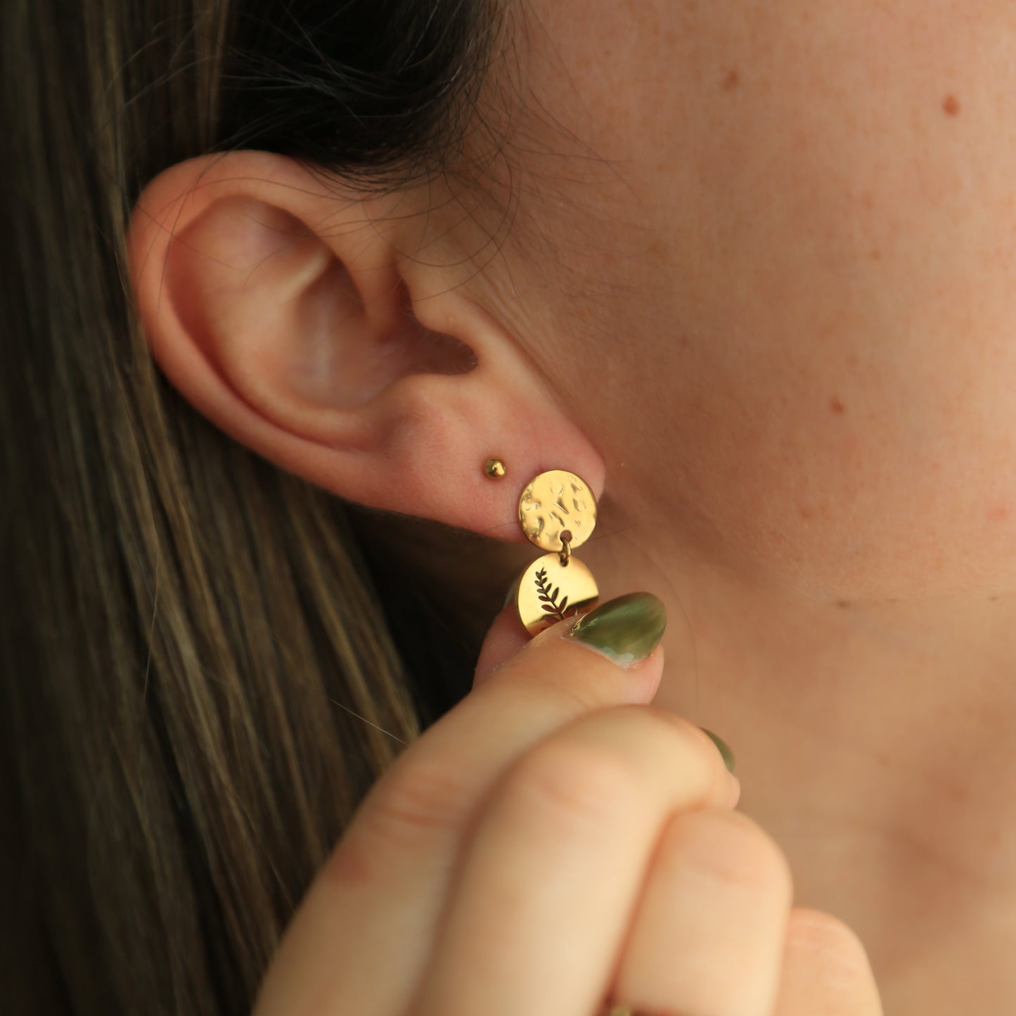 Boucles d'oreilles végétales
