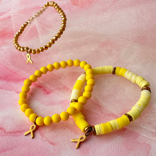 Bracelet Ruban Jaune