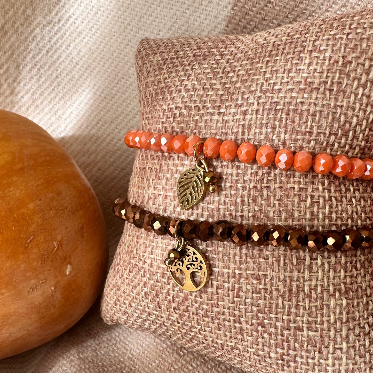 Bracelet perles crystal automne