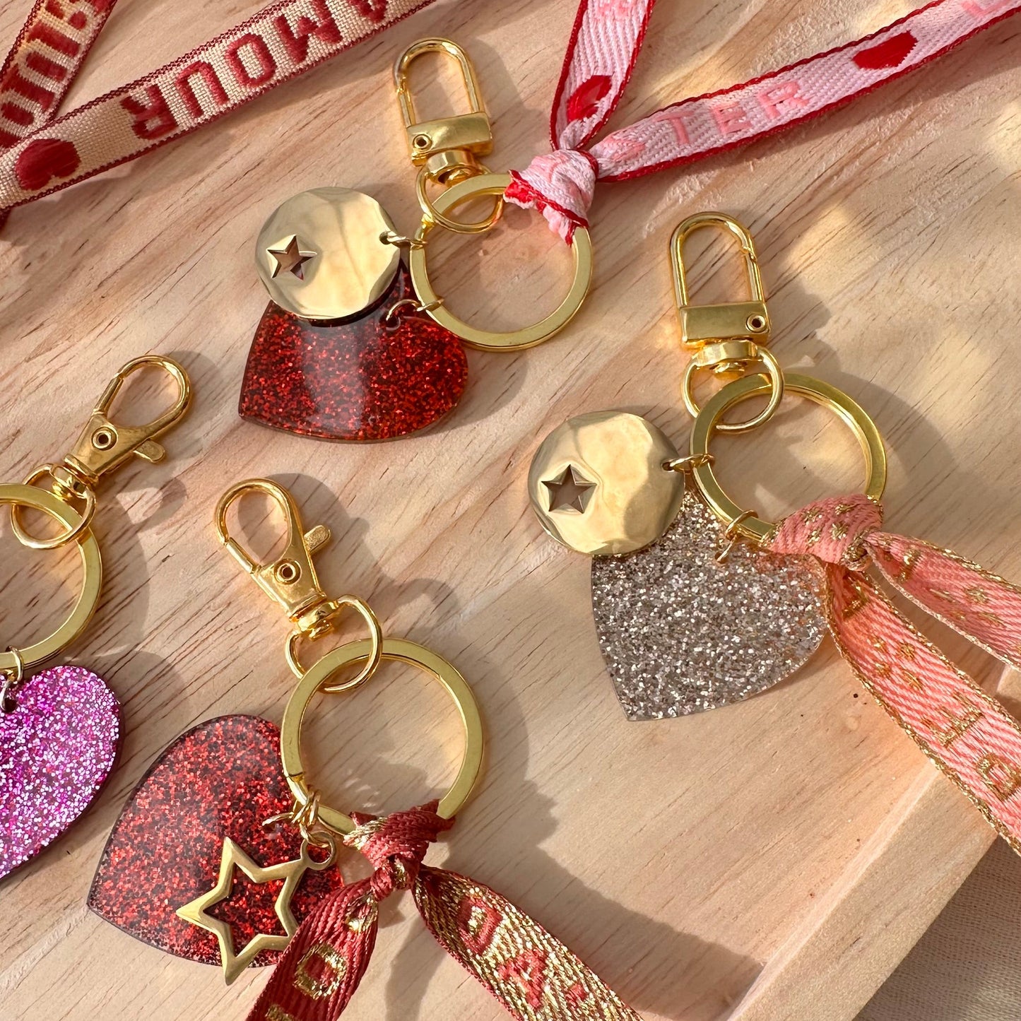 Porte-clés ruban message