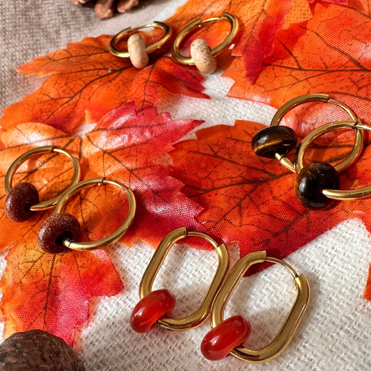 Boucles anneau perle naturelle