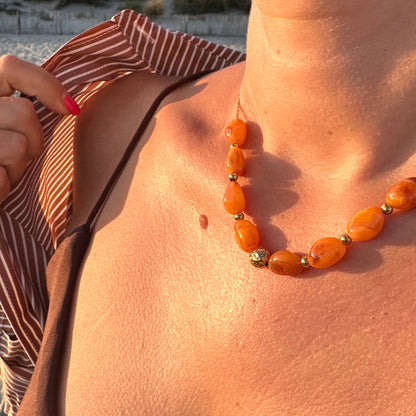 Collier perle résine